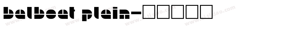 Balboat Plain字体转换
